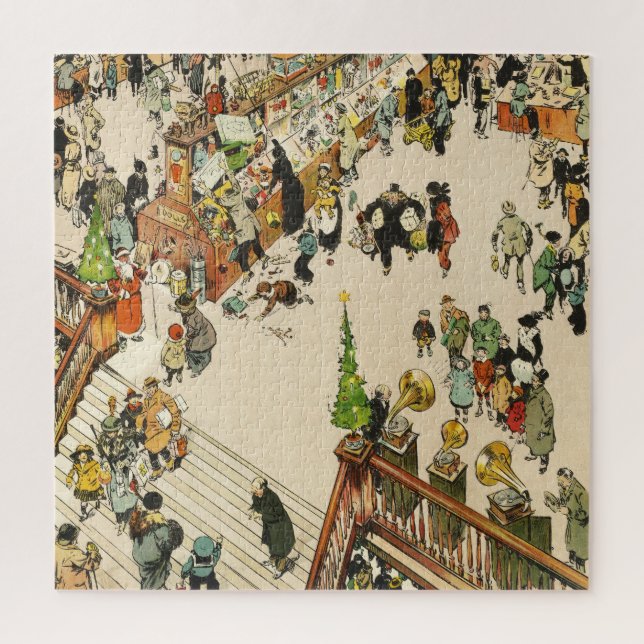 Puzzle Fête de Noël pour les jouets, dessin animé drôle,  (Vertical)