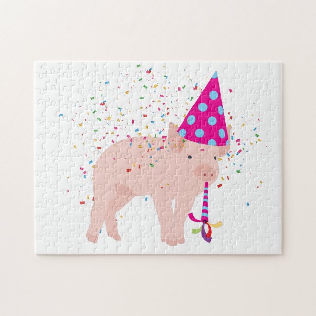 Puzzle Fête de porc - Animaux ayant une fête (Horizontal)