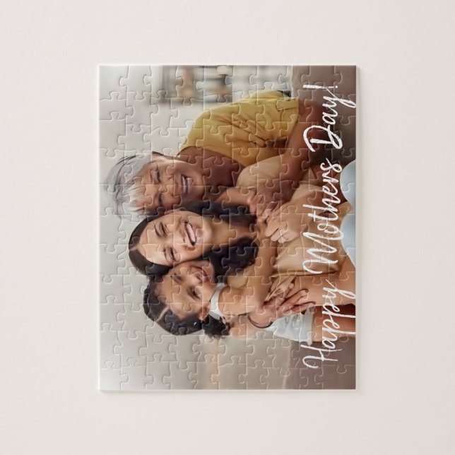 Puzzle Fête des mères joyeuses sur mesure (Vertical)