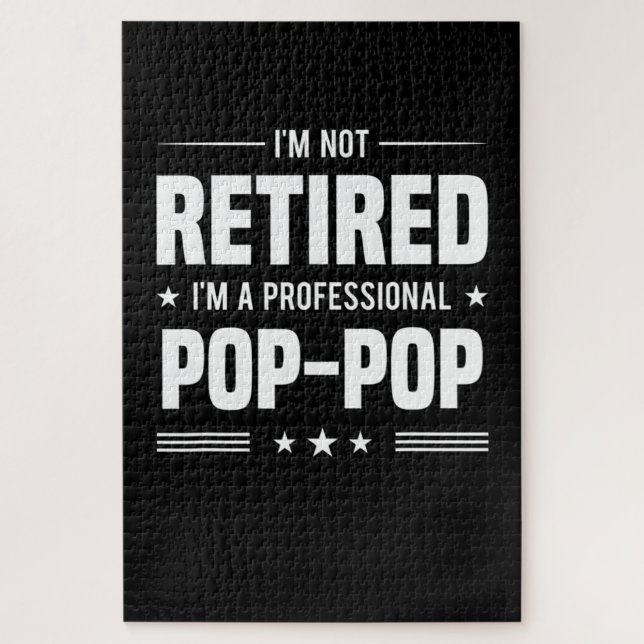 Puzzle Fête des pères | Im A Professional Pop Pop (Vertical)