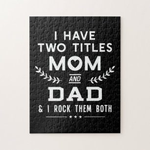 Puzzle Fête des pères J'Ai Deux Titres Maman Et Père