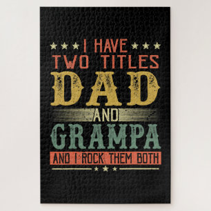Puzzle Fête des pères J'Ai Deux Titres Papa Et Grampa