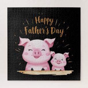 Puzzle Fête des pères joyeuse de porc
