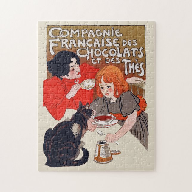 Puzzle Fête du chocolat français Steinlen Art (Vertical)
