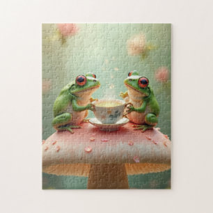 Puzzle fête du thé à la grenouille