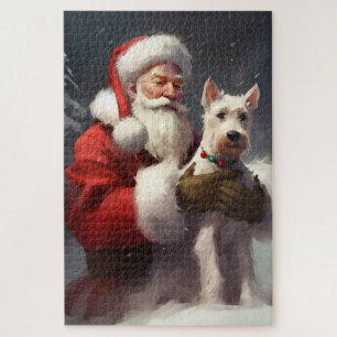 Puzzle Fête Noël Festive du Père Noël Terrier du Père Noë