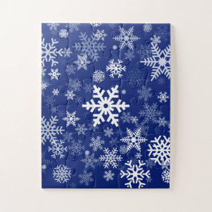Puzzle Fêtes Snowflakes Bleu marine pour tout le monde