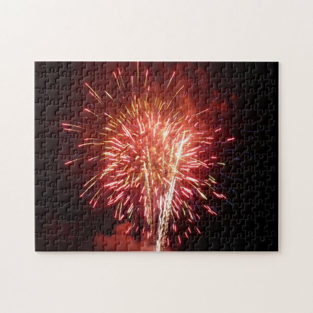Puzzle Feu d'artifice rouge, blanc et bleu II patriotique (Horizontal)