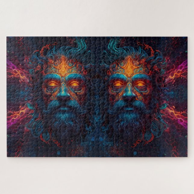 Puzzle "Feu des Dieux" avec divers ensembles de divinités (Horizontal)