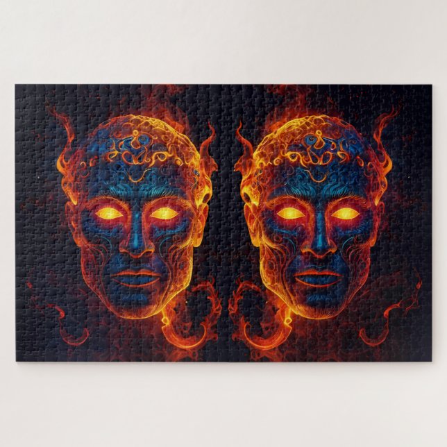 Puzzle "Feu des Dieux" comprenant divers ensembles de div (Horizontal)