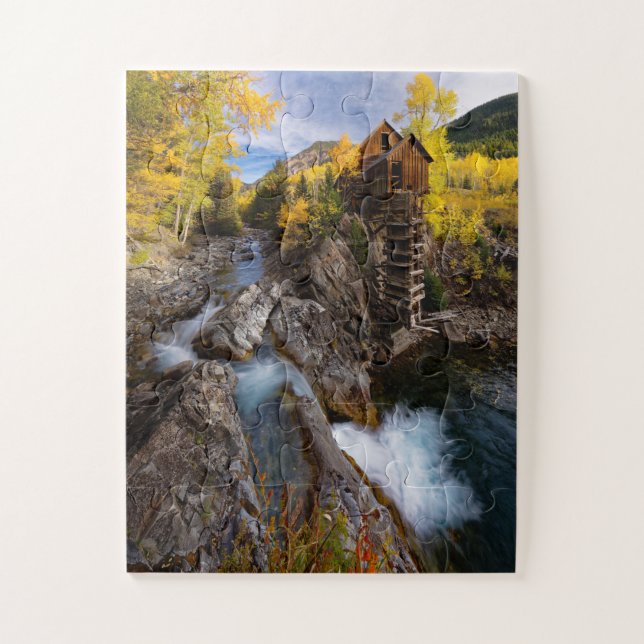 Puzzle Feuillage d'automne à Crystal Mill dans le Colorad (Vertical)