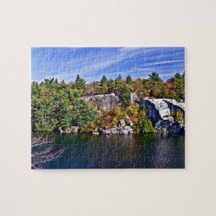 Puzzle Feuillage d'automne autour de lac Minnewaska
