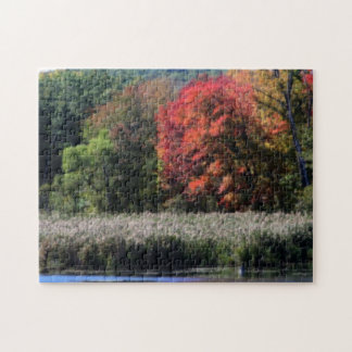 Puzzle Feuillage D'Automne Bordant Un Effet Orton De Mara