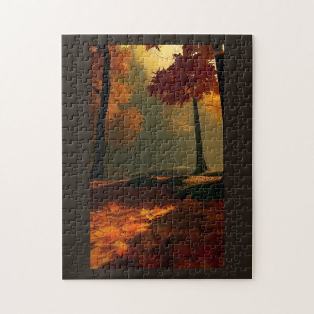 Puzzle Feuillage d'automne Les feuilles d'automne sont br (Vertical)