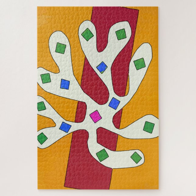 Puzzle Feuille Abstraite (Vertical)