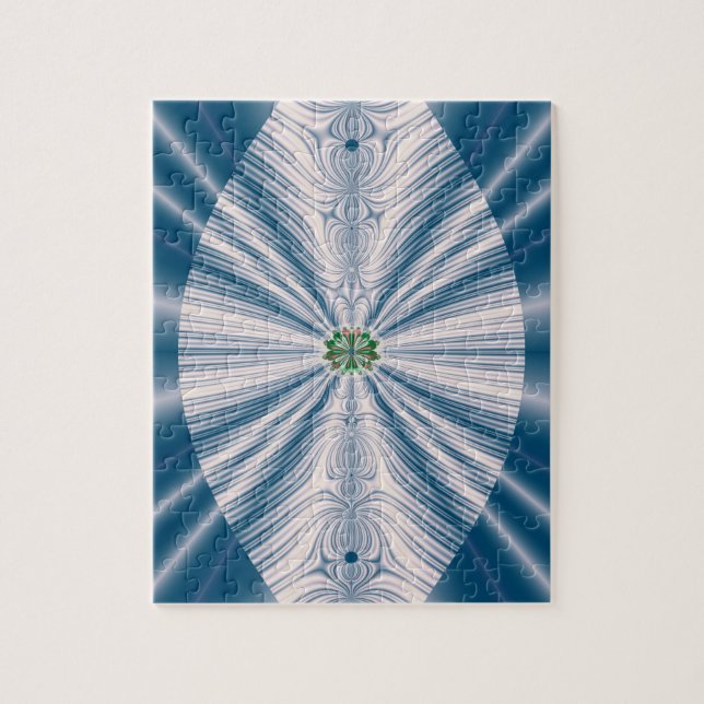 Puzzle Feuille bleue (Vertical)