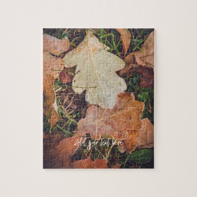 Puzzle Feuille brun glacé (Vertical)