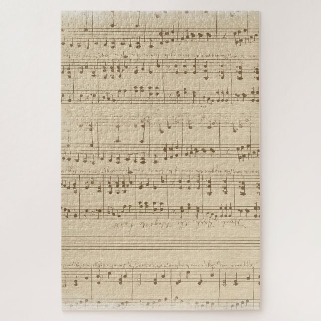 Puzzle feuille de musique vintage (Vertical)