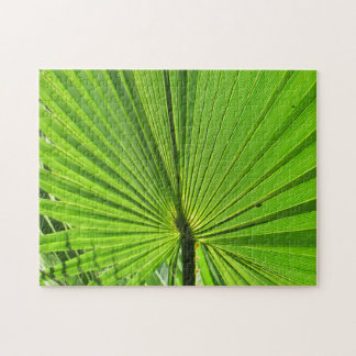 Puzzle - Feuille de palme verte