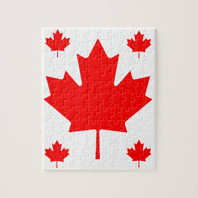 Puzzle Feuille d'érable du Canada (Vertical)