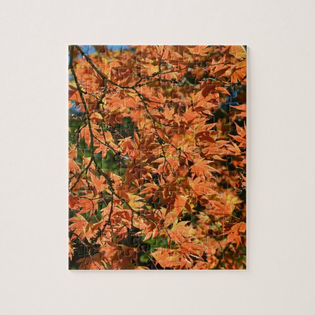 Puzzle Feuille d'érable japonais coloré (Vertical)