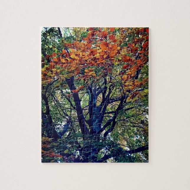 Puzzle Feuille orange (Vertical)
