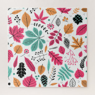 Puzzle Feuilles d'automne Abstrait Motif sans fil