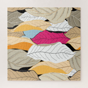 Puzzle Feuilles d'automne colorées, motif sans soudure.