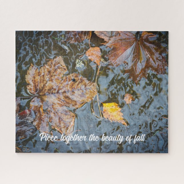 Puzzle Feuilles d'automne dans l'affiche du ruisseau fore (Horizontal)