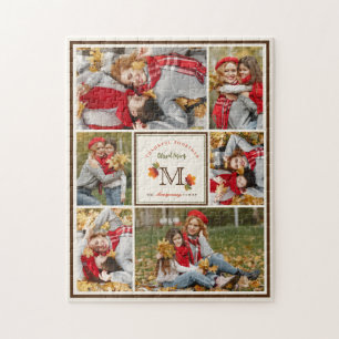 Puzzle Feuilles d'automne Famille Monogramme 6 Photo Than