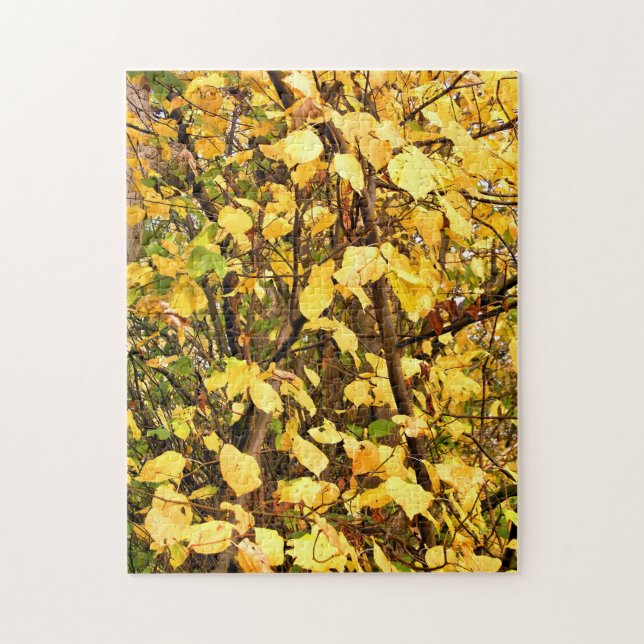 PUZZLE FEUILLES D'AUTOMNE JAUNE (Vertical)