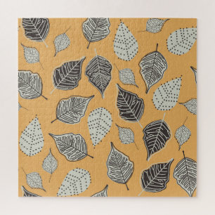 Puzzle Feuilles d'automne, motif vintage sans soudure.