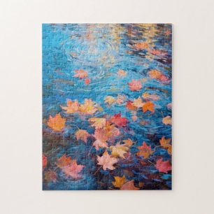 Puzzle Feuilles d'automne sur le lac des Beaux-Arts
