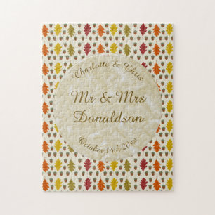 Puzzle Feuilles de chêne et Acorns Automne Mariage d'auto