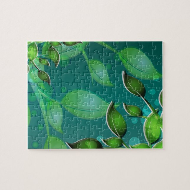 Puzzle Feuilles de jardin frais (Horizontal)
