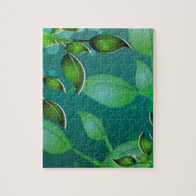 Puzzle Feuilles de jardin frais (Vertical)