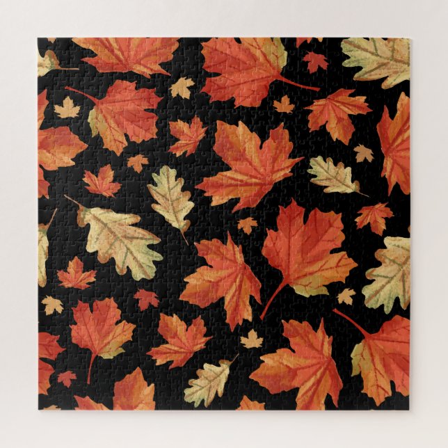 Puzzle Feuilles de l'érable d'automne Thanksgiving Motif (Vertical)