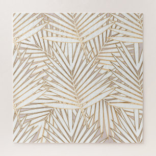 Puzzle Feuilles de palmiers dorés : art déco.
