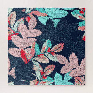 Puzzle Feuilles de palmiers tropicaux : Motif Vintage