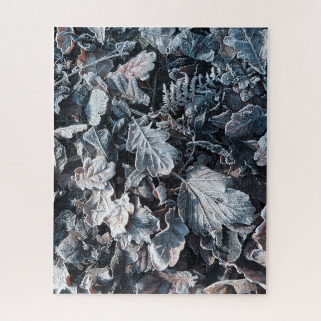 Puzzle feuilles gelés cool (Vertical)