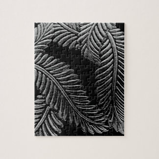Puzzle Feuilles noirs et blancs