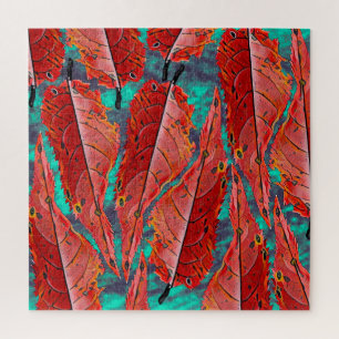 Puzzle Feuilles Rouges