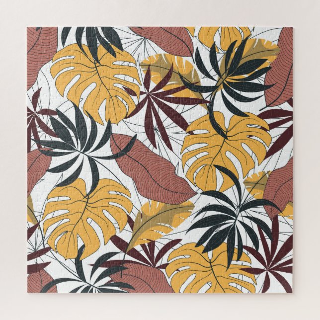 Puzzle Feuilles tropicaux : arrière - plan dynamique et t (Vertical)