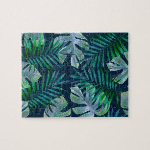 Puzzle Feuilles tropicaux de nuit