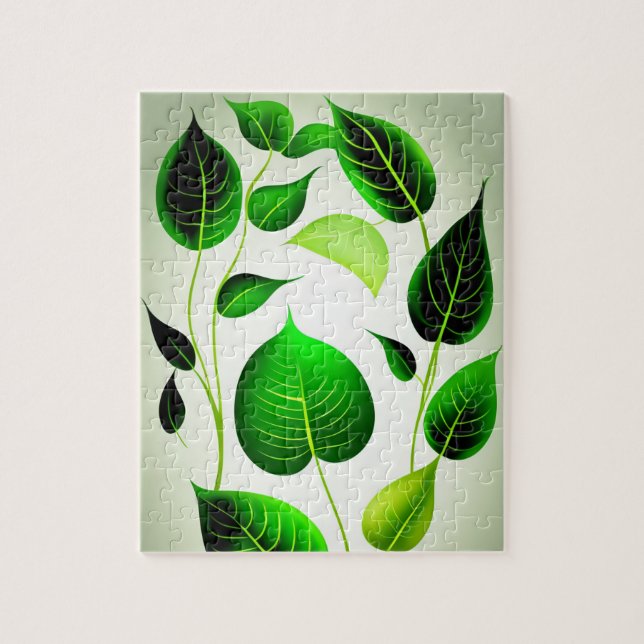 Puzzle Feuilles verts (Vertical)