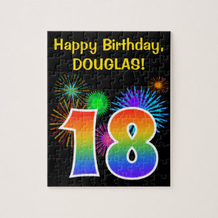 Puzzle Feux d'artifice d'amusement + Motif "18"