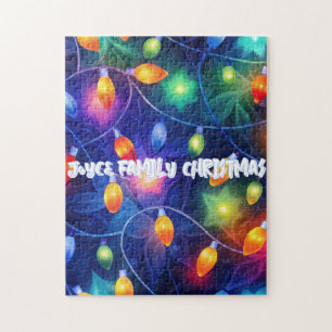Puzzle Feux de Noël brillant Fêtes Whimsical Joyeux