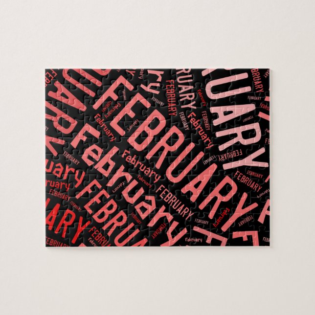 Puzzle Février Coeur (Horizontal)