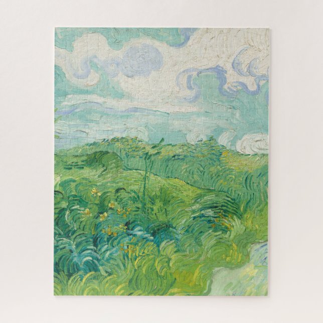 Puzzle Fields du blé vert Vincent Van Gogh fine art (Vertical)