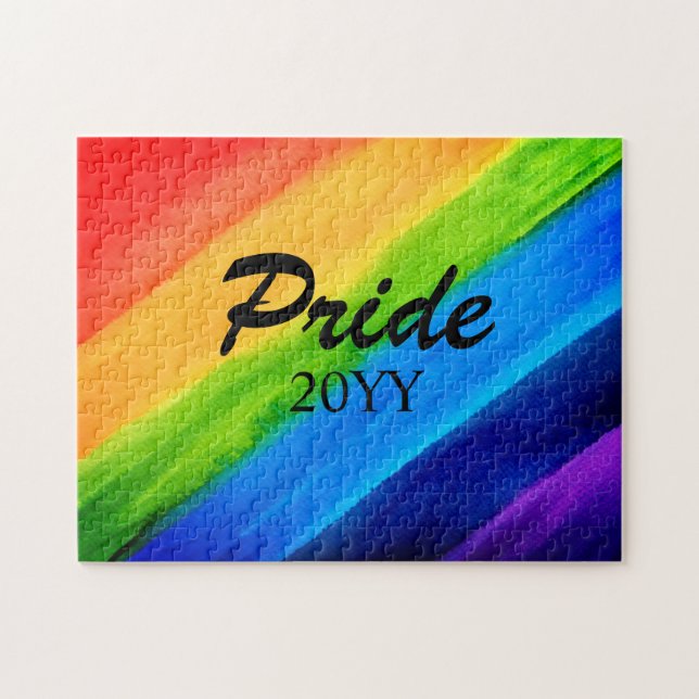 Puzzle Fierté LGBTQ Arc-en-ciel 20YY (Horizontal)